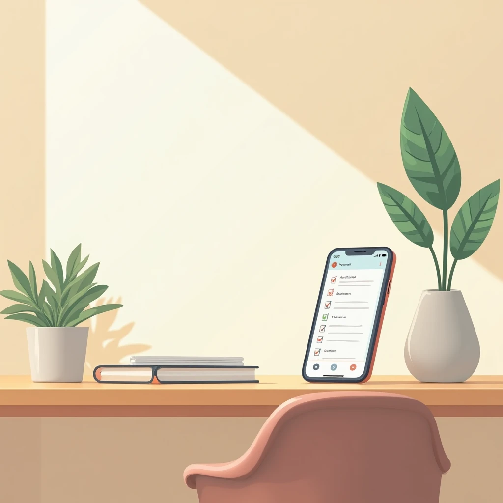 Personal productivity app on smartphone