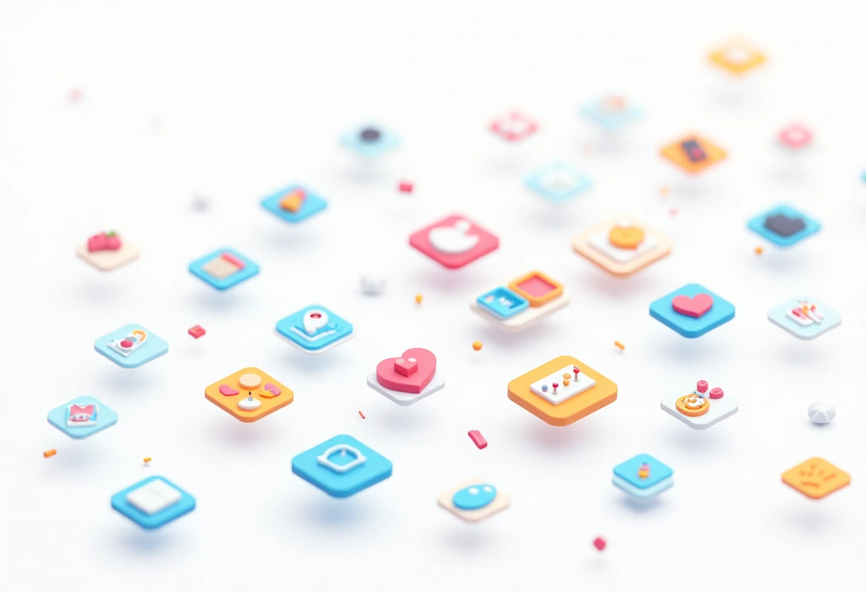 Abstract representation of dating app diversity