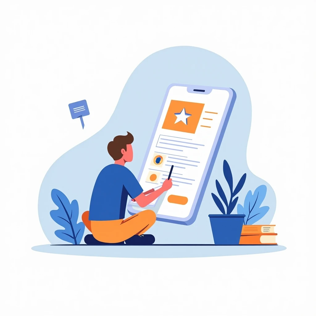 Simple app interface for studying