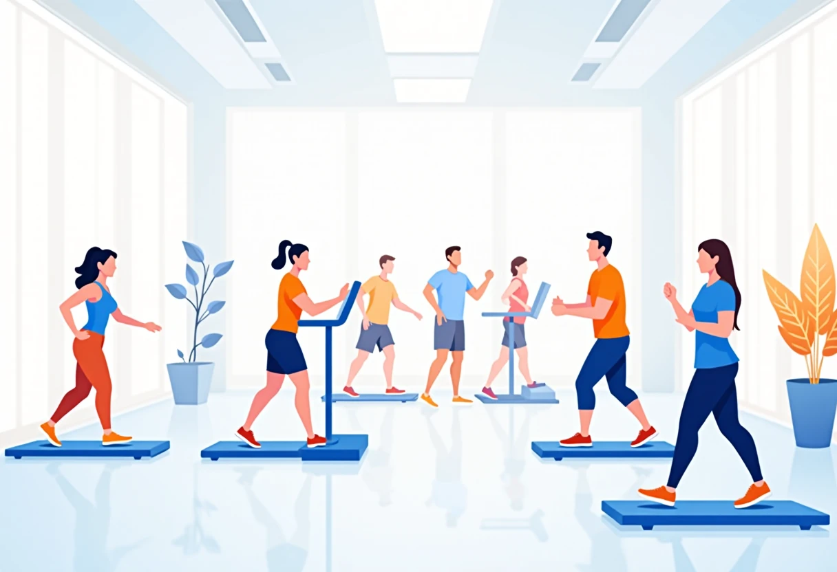 Trainingsroutine in einem Fitnessstudio