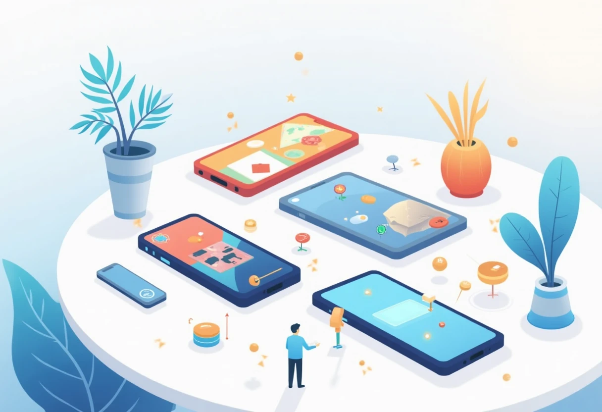 Tablette avec des applications de jeu