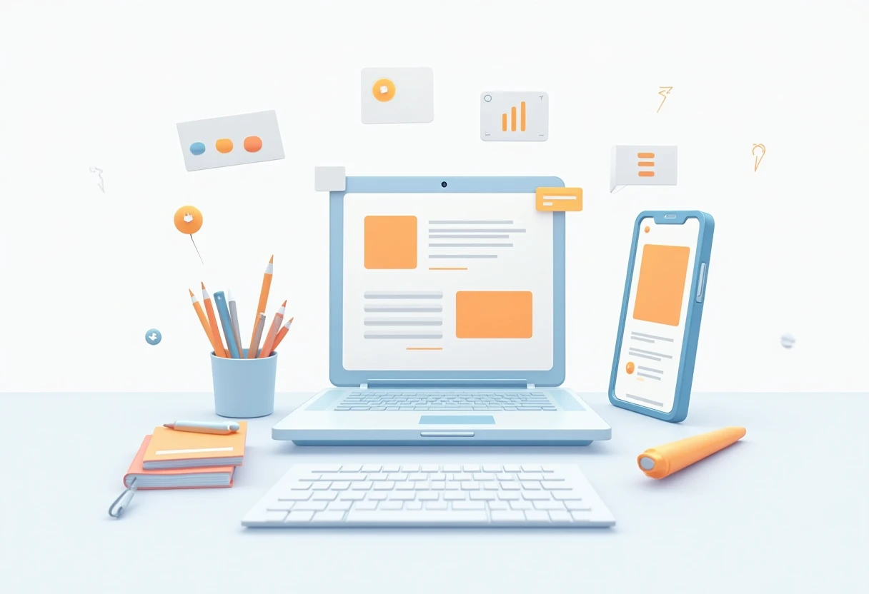 Configuration de bureau moderne et organisée