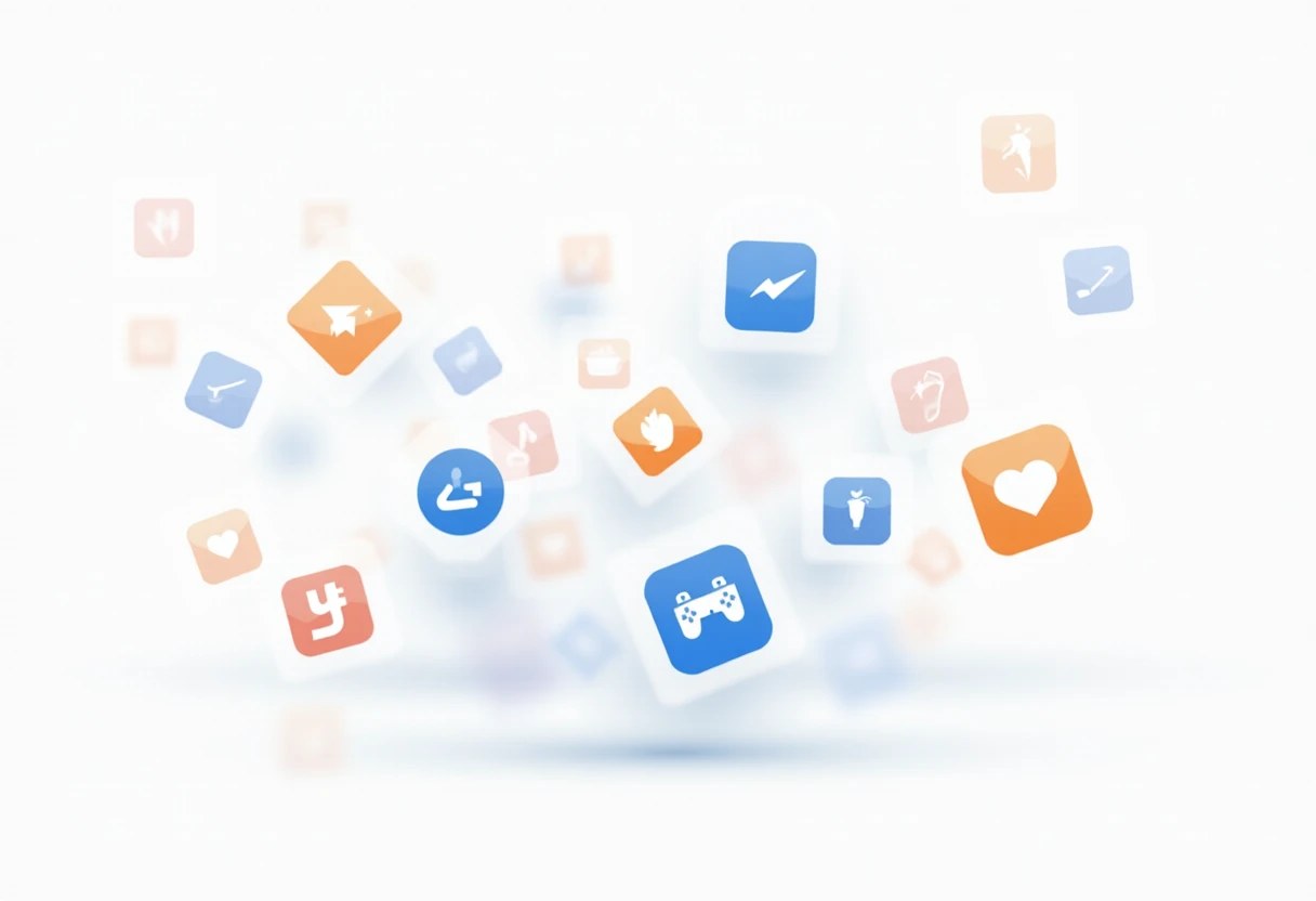 Icônes d'applications flottantes