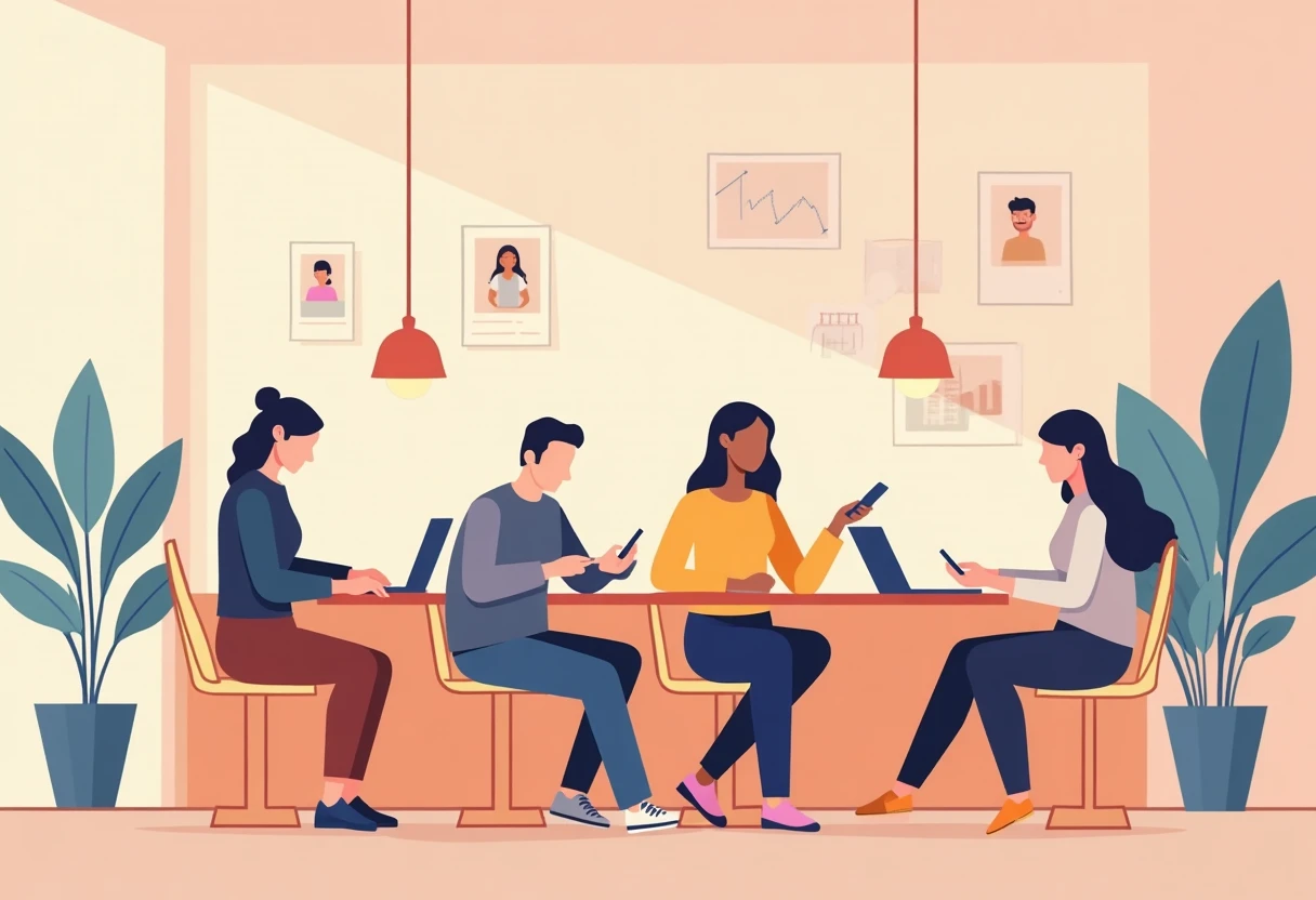 Créateurs de contenu social en pleine action