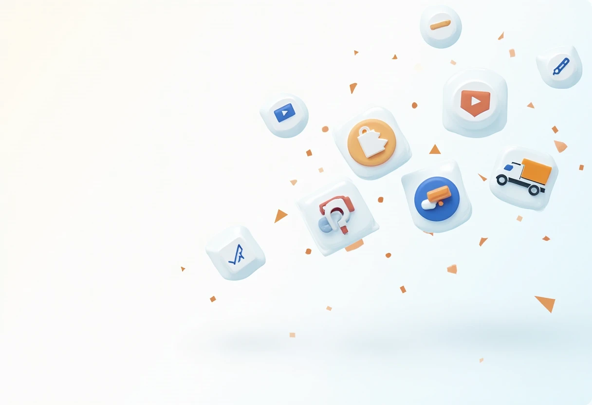 Icônes d'applications de shopping