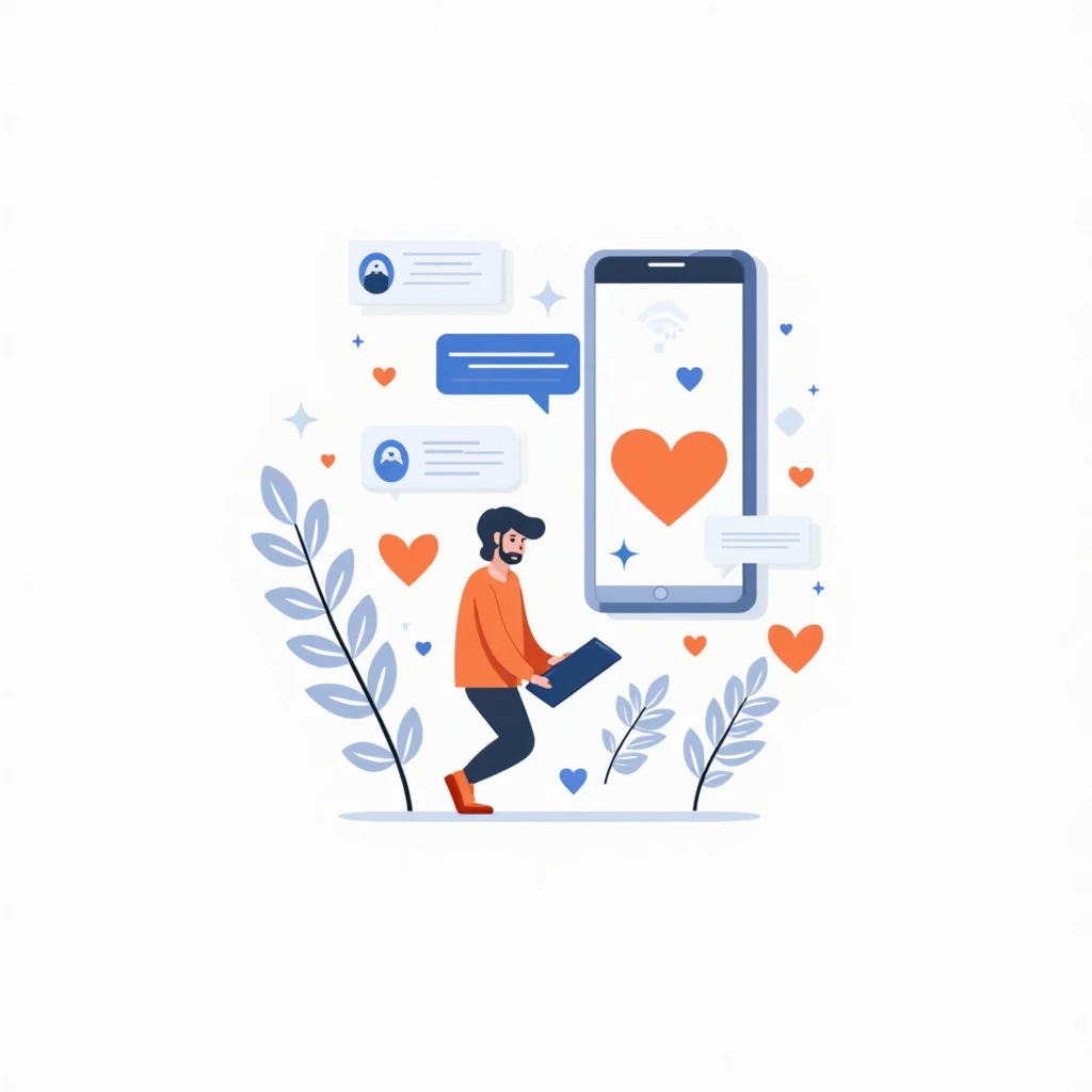 Navegando em um aplicativo de namoro