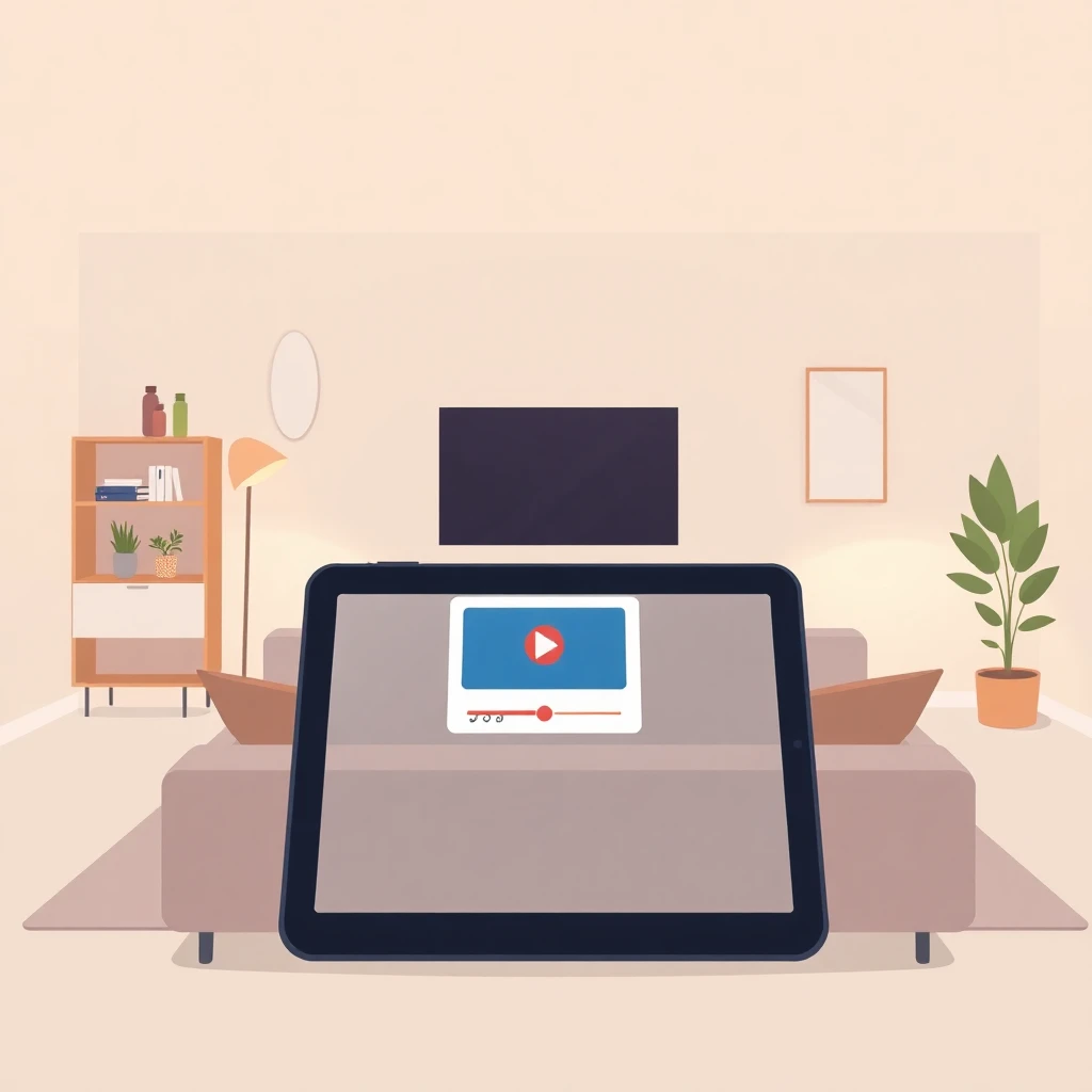 App de vídeo em um ambiente moderno