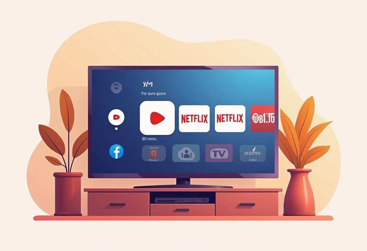 Interface de aplicativo de streaming premium