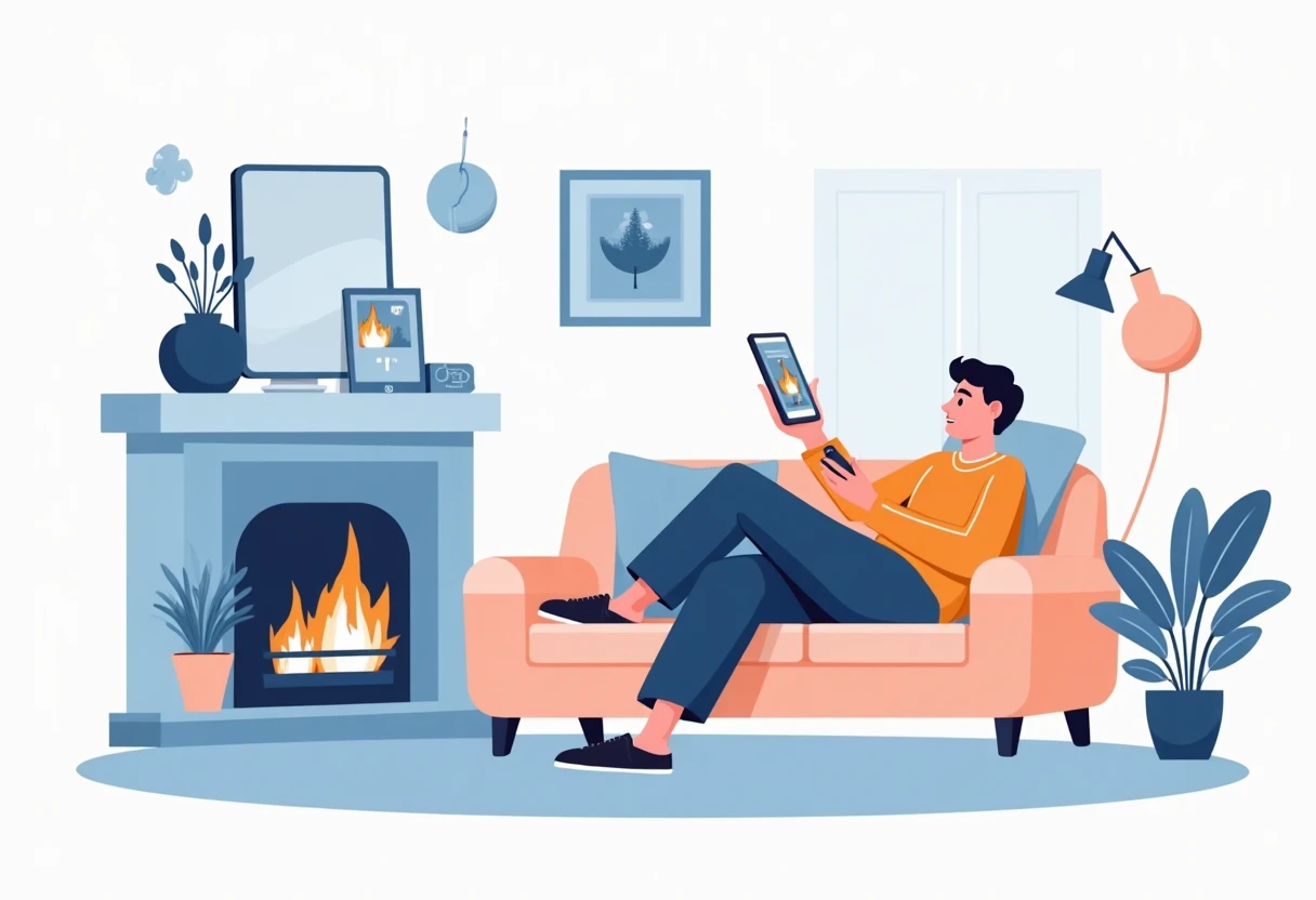 Streaming video app in use