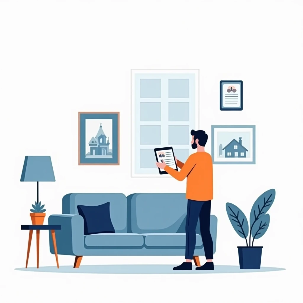 Landlord using a management app