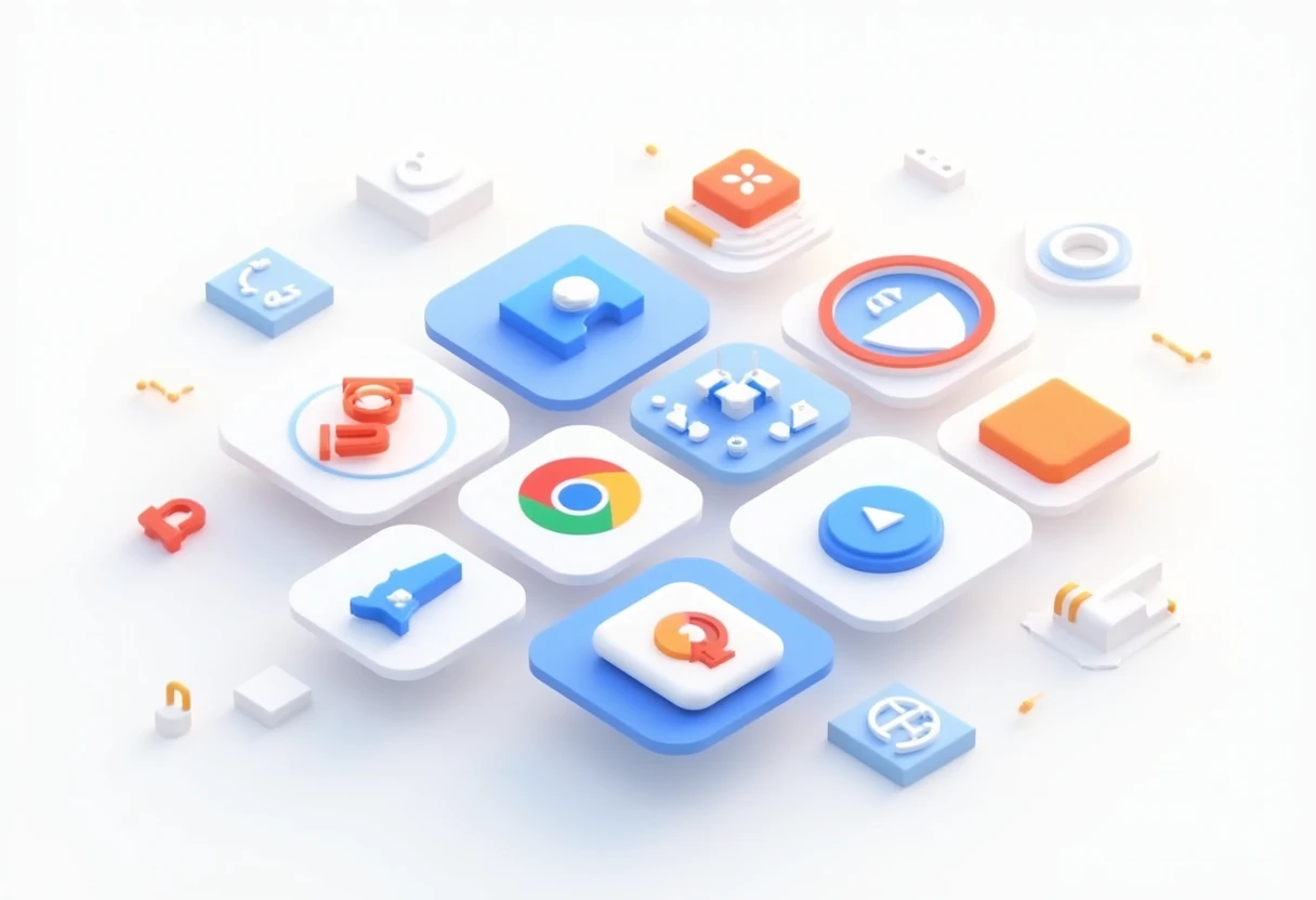 VPN apps spread across a virtual grid