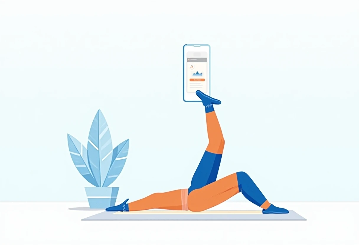 App de fitness sur smartphone